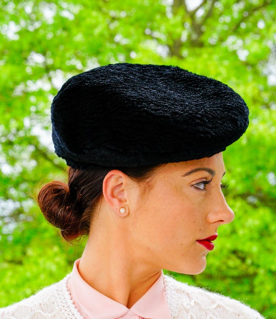 Vintage Faux Fur Beret Hat by Saks Fifth Ave, Vin… - image 3