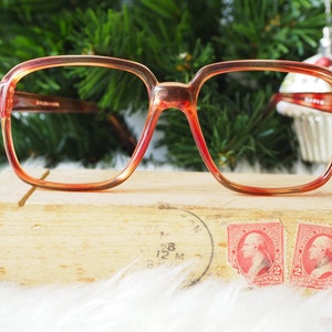 Vintage Eyeglasses 1970s Square Retro Frames Made In Hong Kong New Old Stock Very Cool