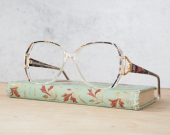 Vintage Eyeglasses 1990s/Glasses/New Old Stock/hipster/frames/multicolor made in hong kong gorpcore
