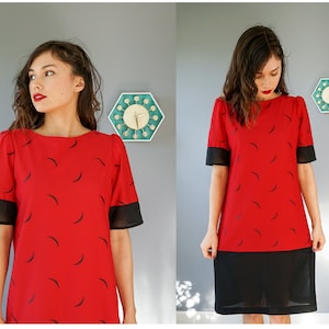 Vintage 1980s Shift Dress Size M, Vintage Dress, 1980s Dress, Vintage Clothing, Vintage Sack Dress, Cocktail Dress, Retro Clothing