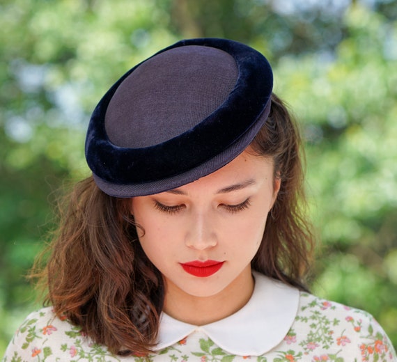 Vintage Half Hat, Vintage tilt Hat, Vintage Hat, … - image 4