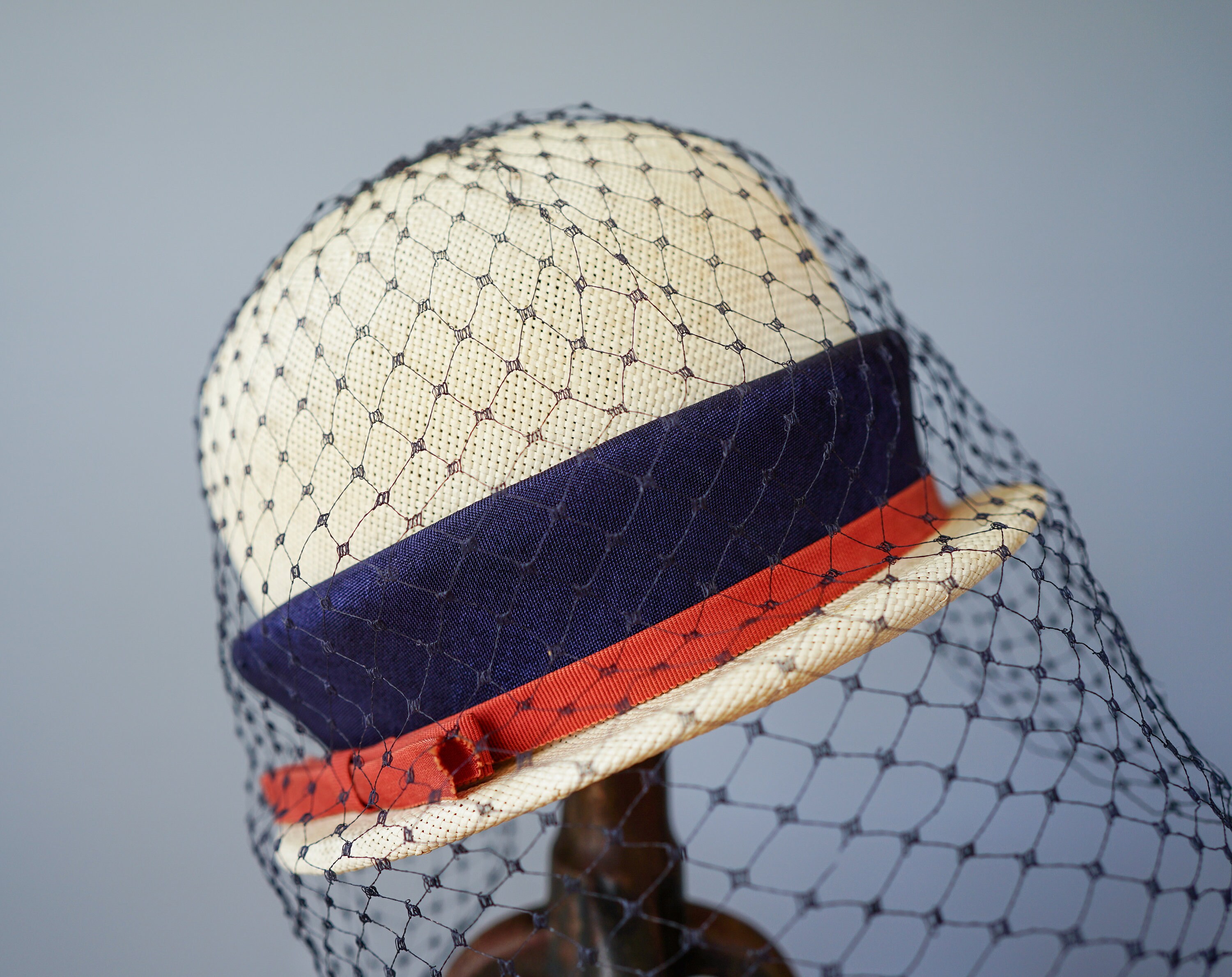 円高還元 Vintage Straw Bucket Hat, Cloche Hat, 1950s-60s Hat, Vintage 帽子