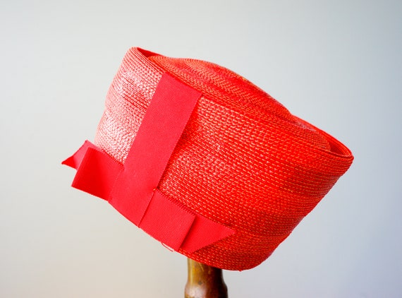 Vintage Straw Pillbox Hat  Lilly Dache, Vintage H… - image 6