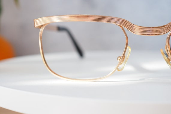 Vintage Eyeglasses 1970's Gold Tone New Old Stock… - image 3