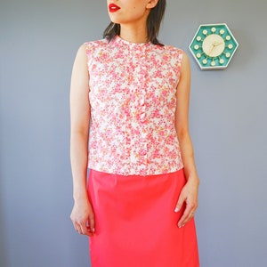 Vintage 1950s Floral Coordinated Dress Size S/ Vintage Dress/ 1950s Dress/ Vintage Clothing/ 2 Piece Dress Set/ Retro Clothing/ Summer Dress