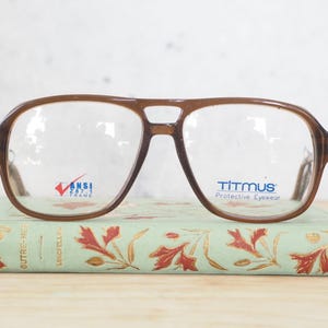 Vintage Eyeglasses 1970's By Titmus Optical Made In USA New Old Stock Aviator style Multicolor/ Grandpacore Eyeglasses
