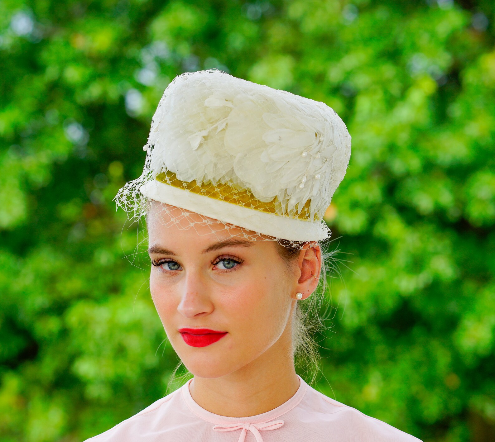 Vintage Straw Cloche Hat With Flower Vintage Hat 1950s Hat Etsy