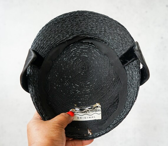 Vintage Straw Half Hat, Vintage Hat, 1950s Hat, W… - image 10