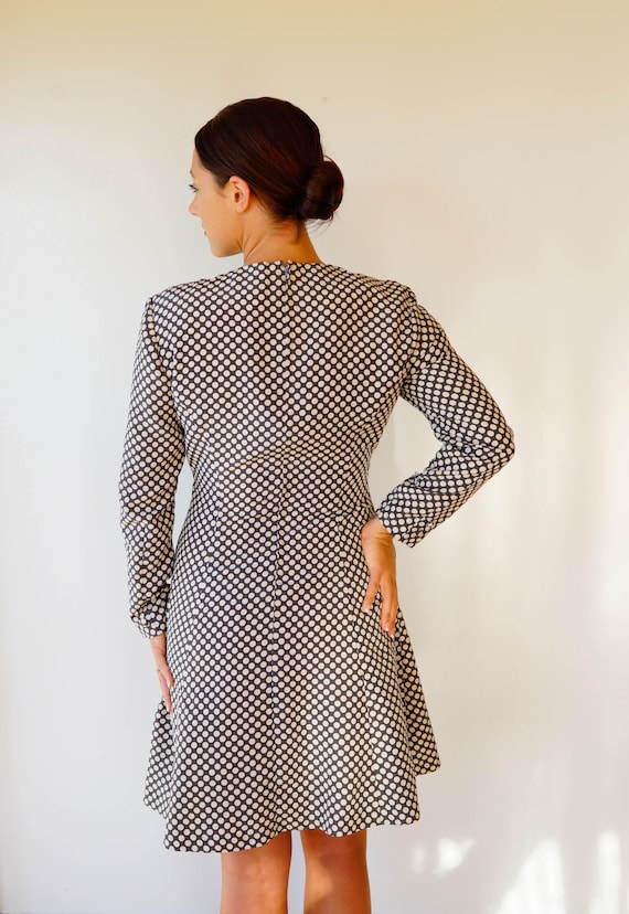 Free Shipping! Vintage Polka Dot Dress Size M, 19… - image 9