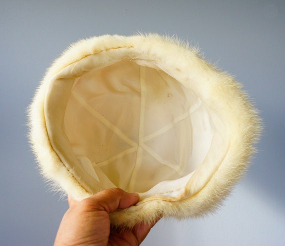 Vintage Rabbit Fur Cossack Hat, Cloche Hat, Vintage Fur Winter Hat