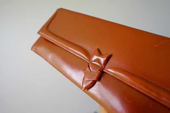 Vintage Lennox Leather Clutch/ 1940s-50s Purse/ E… - image 7