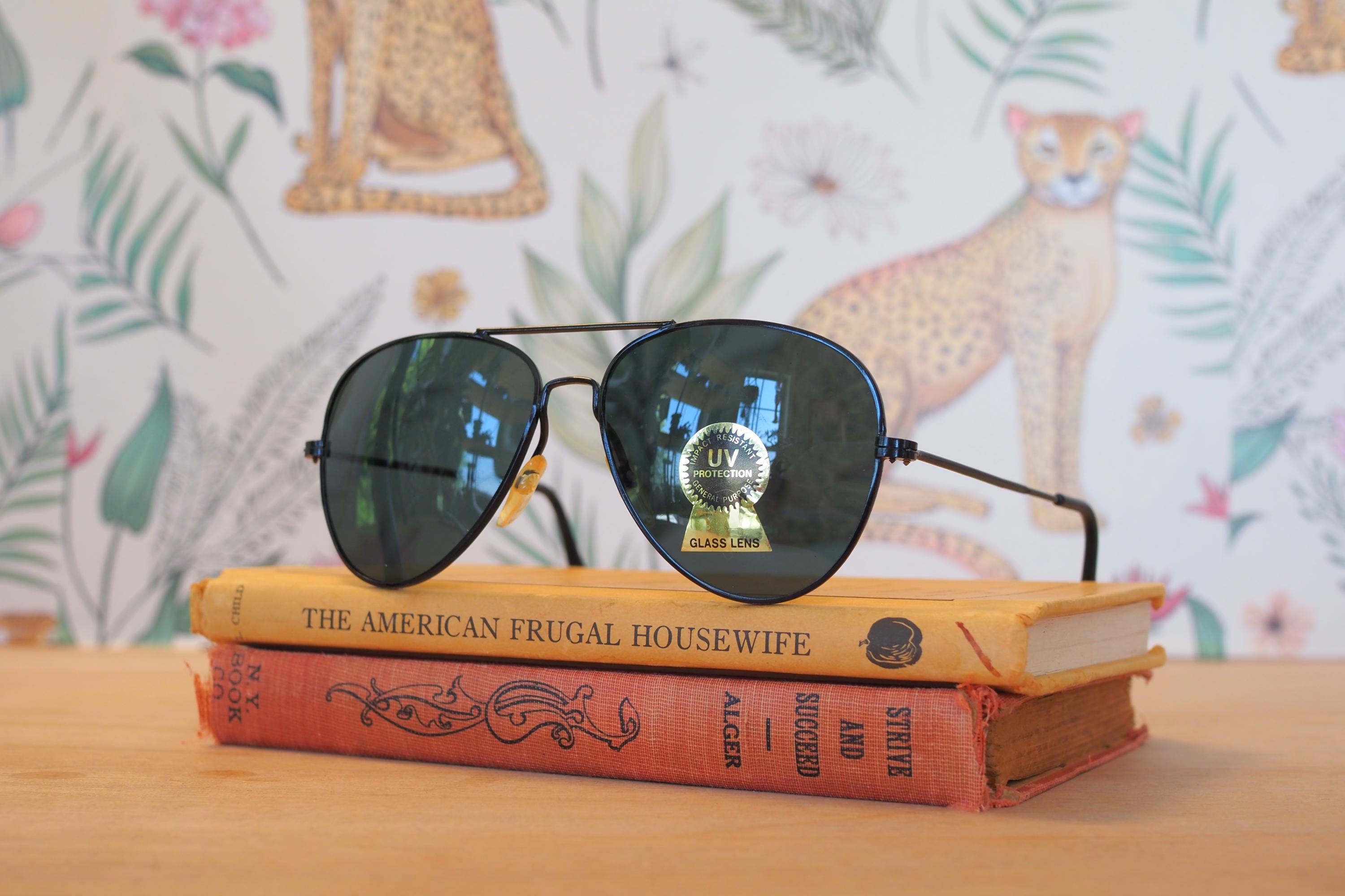 Vintage 80's Aviator Sunglasses - Etsy