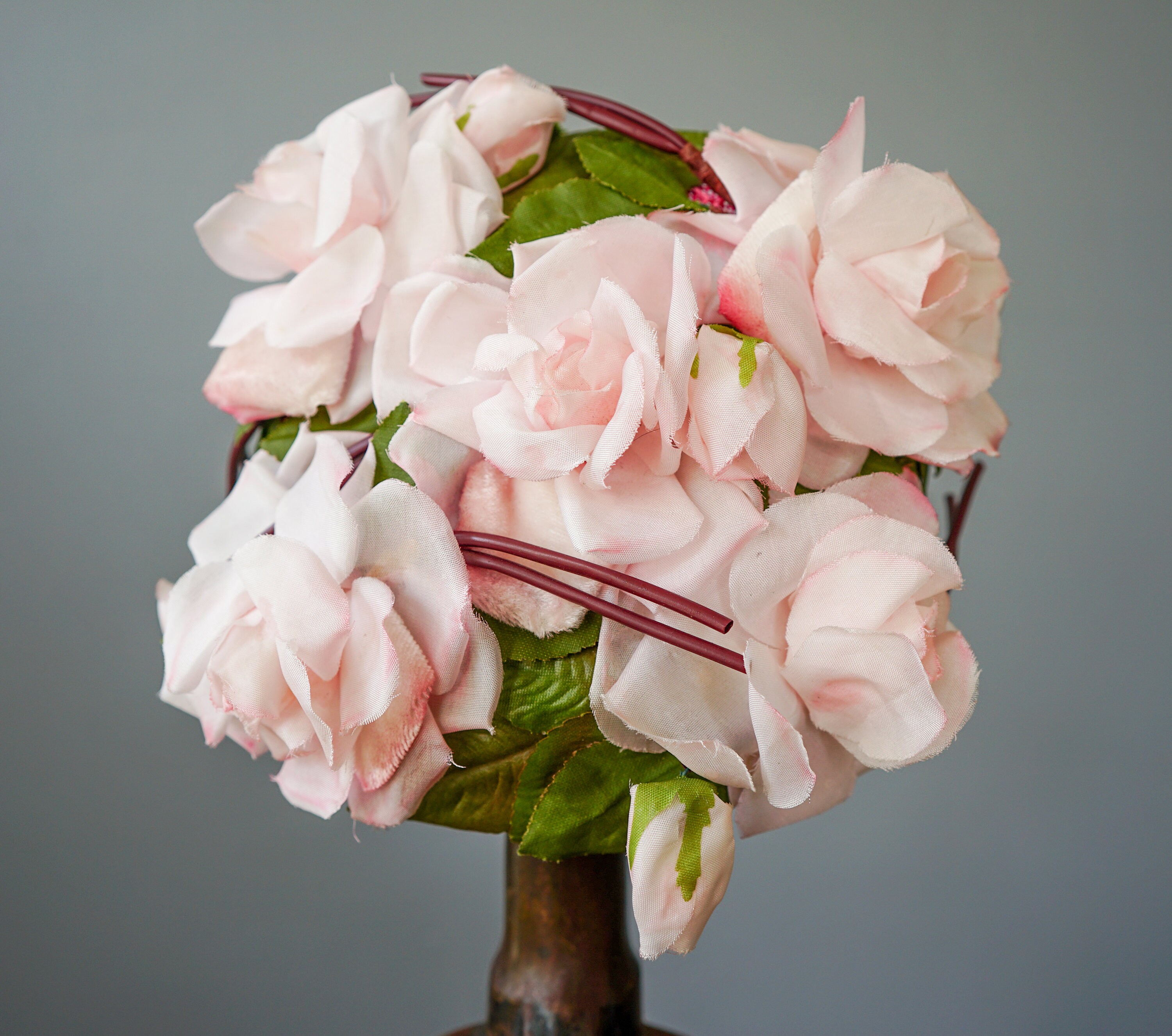 Vintage Floral Half Hat, 1950s Hat, Vintage Hat, Vintage  display picture 2