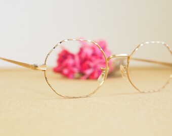 Antique Early 19th Century Octagonal Eyeglasses‎ Metal Frame Museum Gold Tone Octagon Eyeglasses In Vintage Eyeglasses for sale | eBay main image 4
