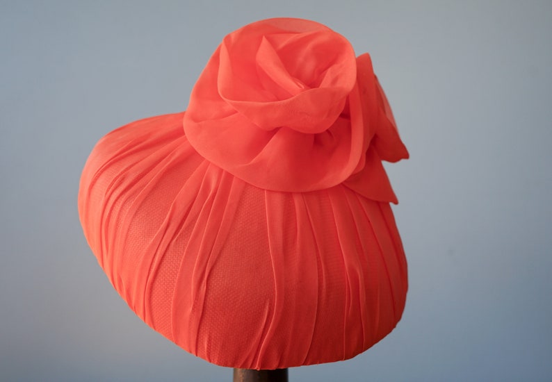 Vintage Blumen Pixie Hut, Pillbox Hut, 1950er-60er Jahre Hut, Vintage Hut, Teeparty Hut, Cocktail Hut, Frühling Sommer Hut, Hut Frauen Hut, Retro Hut Bild 7