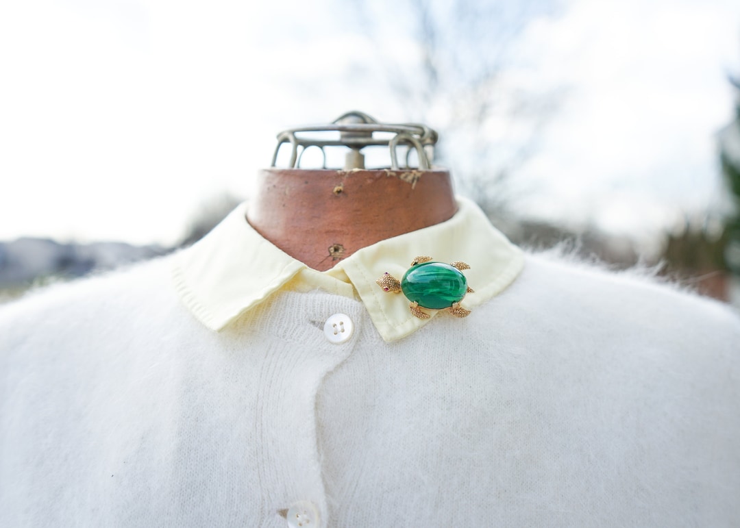 Broche vintage Napier Jelly Belly Turtle, épingle vintage, broche