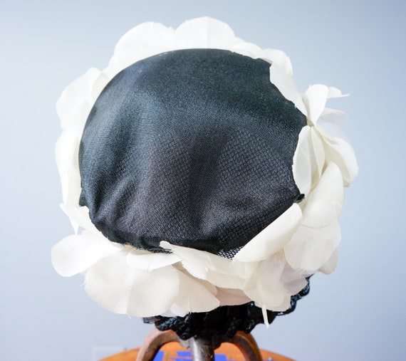 Vintage Straw Floral Bucket hat, 1950s-60s Hat, W… - image 9