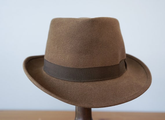 Vintage Wool Pork Pie Hat, Vintage Fedora Hat, 19… - image 5