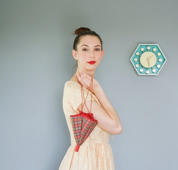 Vintage 1950s Novelty Umbrella Purse/ Reticule Wr… - image 1