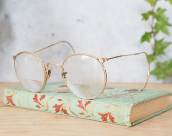 Preppy Eyeglass Cord Ends Vintage Artcraft Eyeglasses 1960's Gold