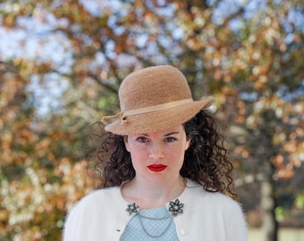 Vintage Floppy Bucket Hat: 1960s-1970s Women's Midcentury Retro Cloche Hat, Autumn Winter Preppy Headpiece