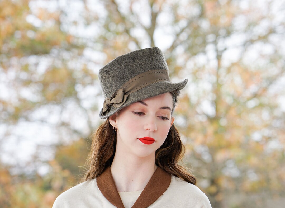 Vintage Mohair Wool Trilby Hat, Woman Fedora Hat, 1960s Hat, Vintage Hat, Church Hat, Vintage