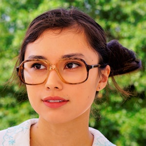 Vintage Eyeglasses 1970s/Glasses/New Old Stock/hipster/retro/disco/frames/ multicolor Brown By Wimbledon eyewear made in Hong Kong
