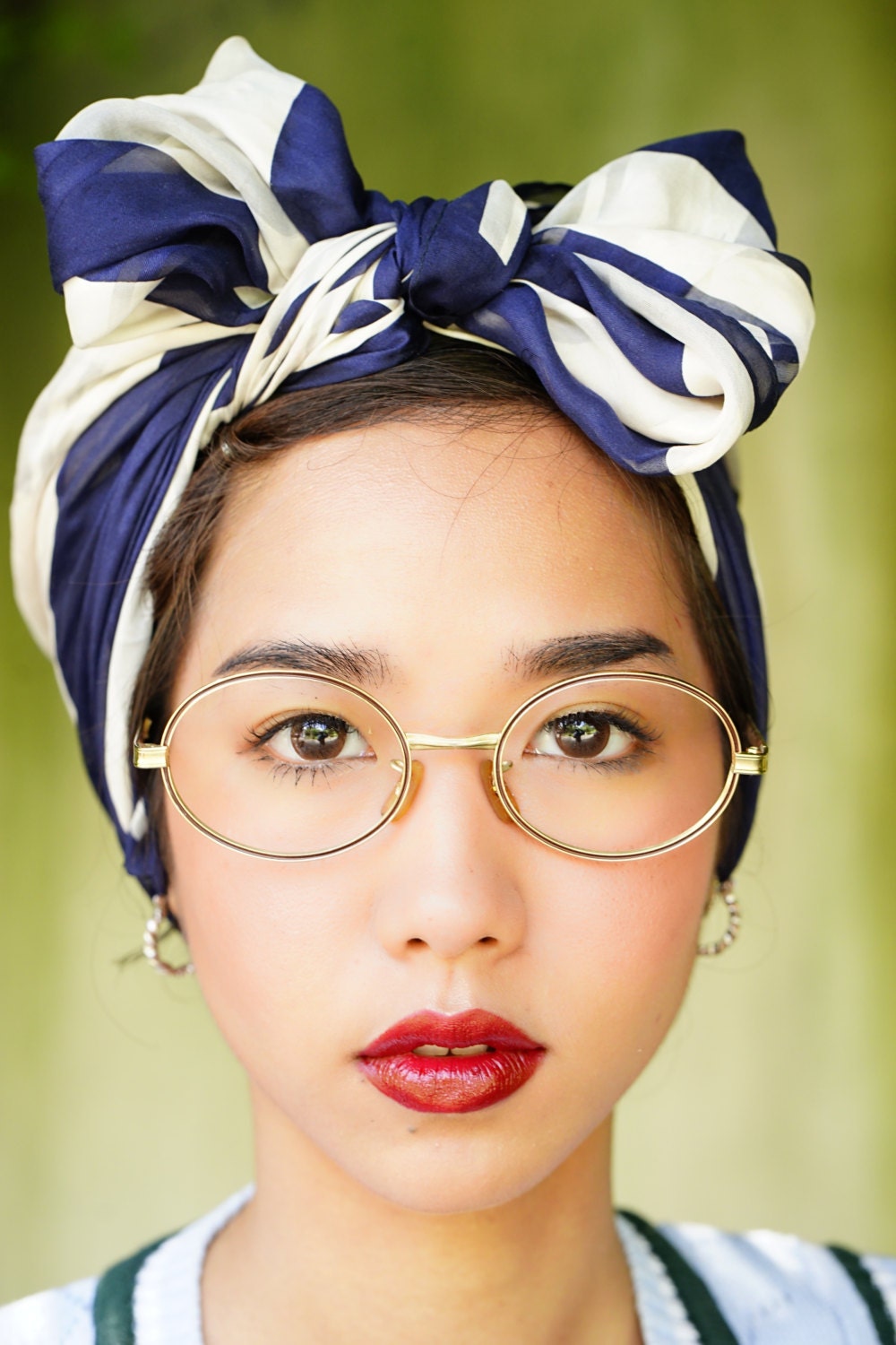 Vintage Eyeglass 1960's Oval Shaped All Metal Wire Rim Made Vintage Eyeglass 1960's Oval Shaped All Metal Wire Rim Made