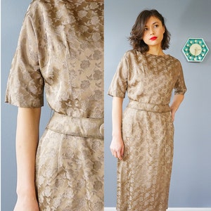 Vestido vintage de los años 50 con estampado floral, talla S, vestido vintage, vestido de los años 50, vestido de noche, vestido de cóctel de los años 50, ropa vintage, ropa retro
