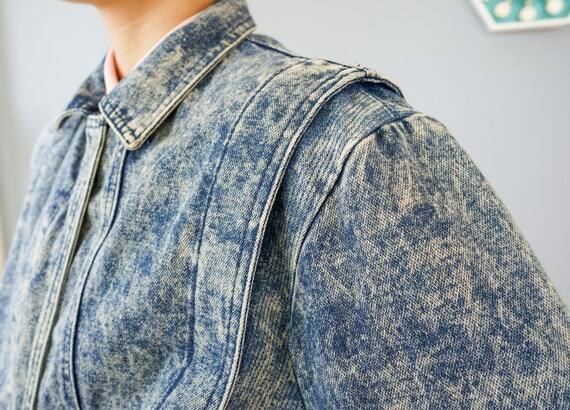 Vintage 1980s Denim Jeans Jacket Size L/ Vintage … - image 8