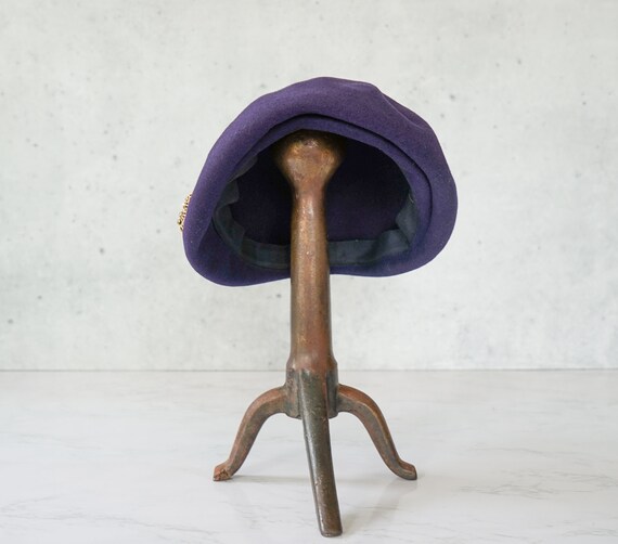 Vintage Wool Rhinestones Half Hat, Profile Hat, V… - image 6