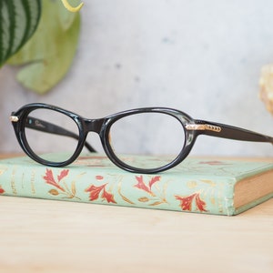 Vintage Cat Eye Glasses 1960&#39;s Cateye Made in Germany New Old Stock  ebony Tone By Saphira
