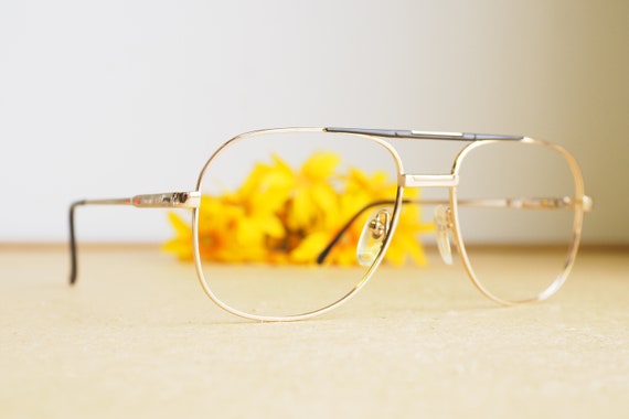Vintage Aviator Eyeglasses 1980s/Glasses/New Old … - image 6