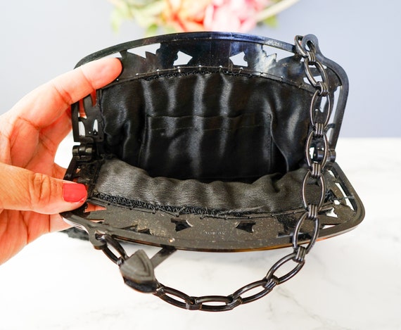 Vintage 1930s Crochet Plastic Frame Purse/ Vintag… - image 10