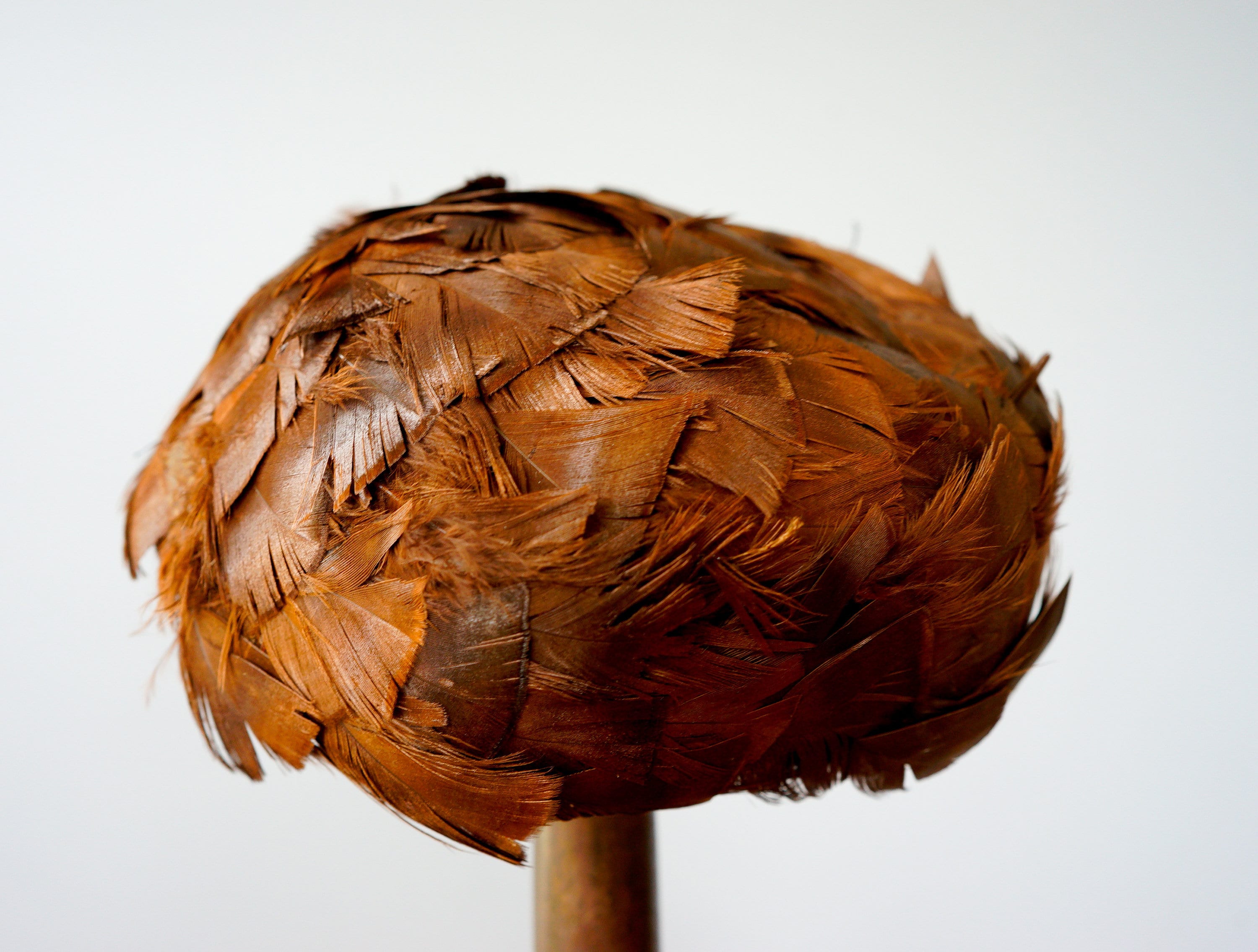 Vintage Feather Pillbox Hat, Vintage Hat, 1950s Hat, Vintage 
