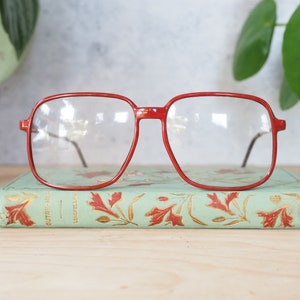 Vintage eyeglasses 1990&#39;s Frames/eyeglass/hipster/ Made In Korea red tone by elan