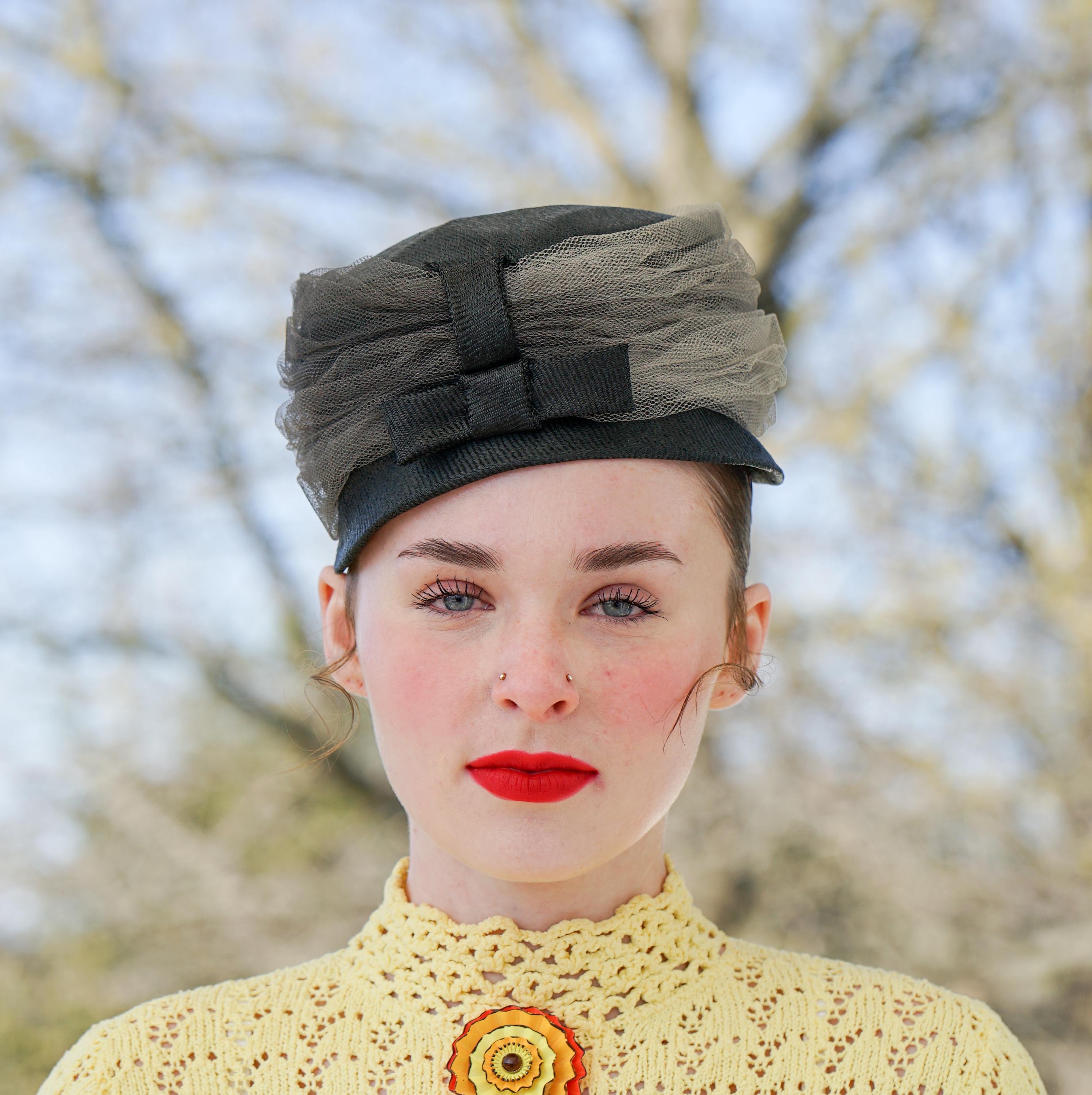 Vintage 50\'s Hiki By New Wadley Women\'s Tam Pillbox Pom Pom Hat OS il_fullxfull.6208337882_iyqm.jpg main image 2
