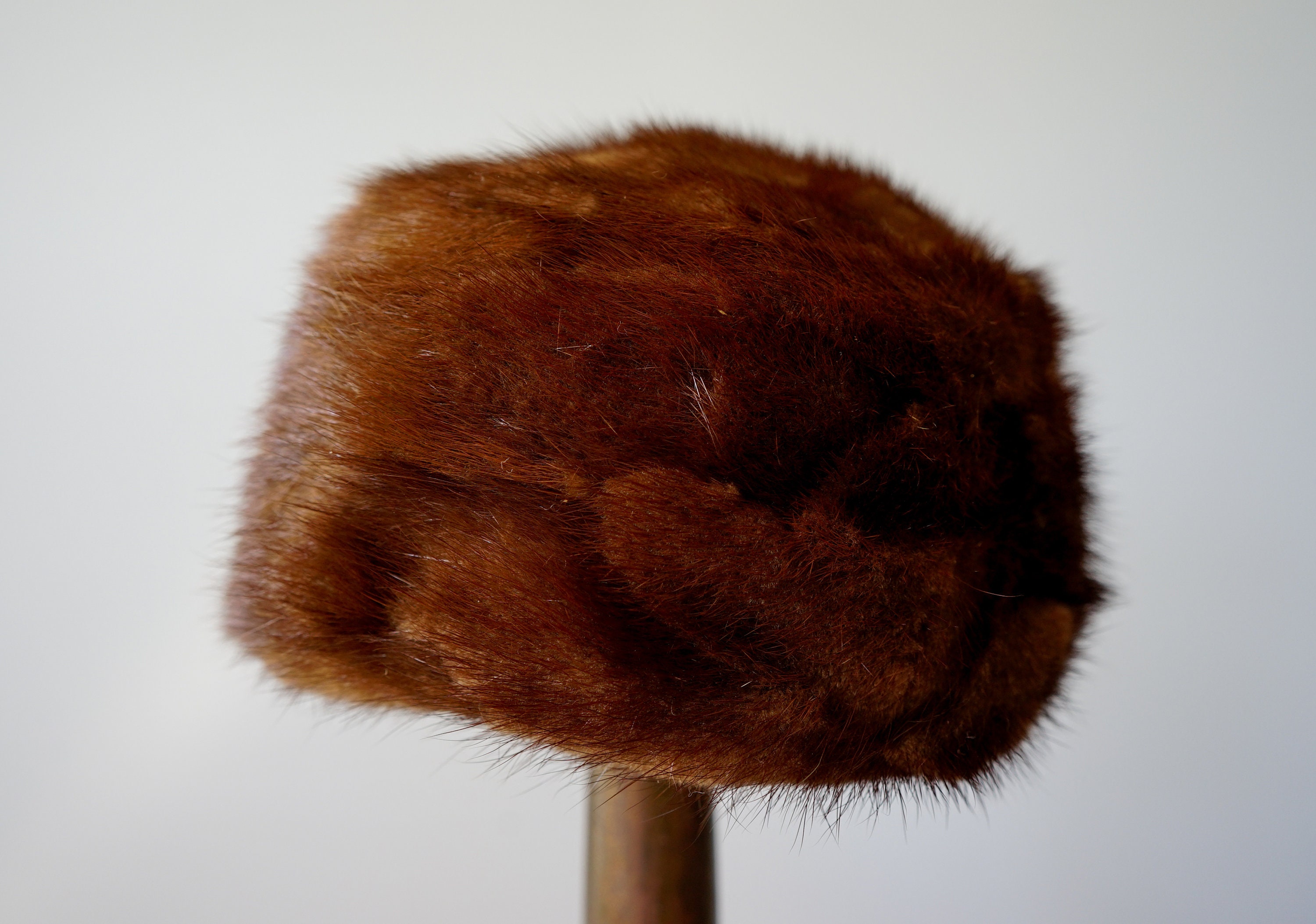 Vintage Fur Mini Pillbox Hat, Vintage Hat, Vintage Women Hat 