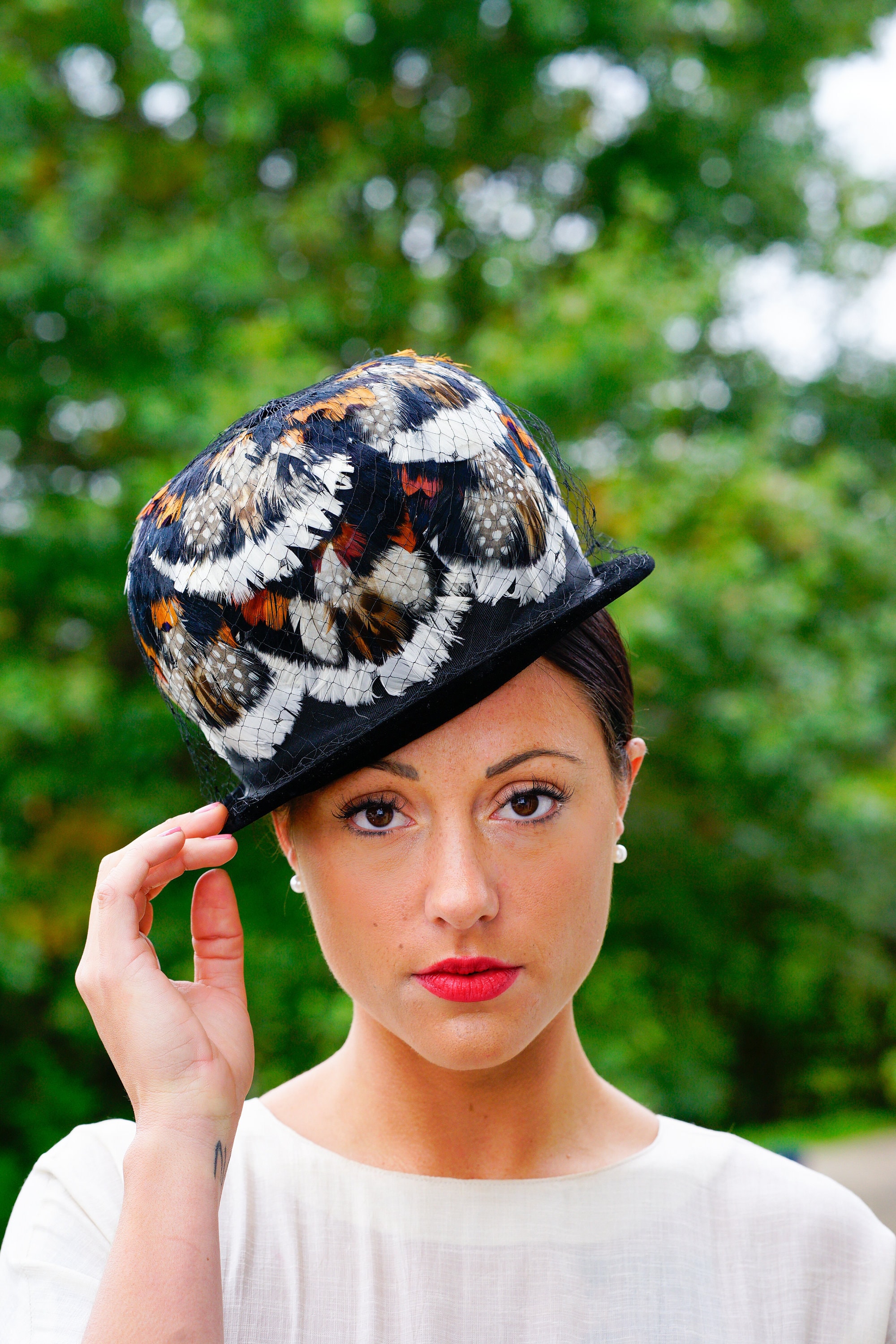 Vintage 1960’s Layered Autumn Delight Feather Cocktail Statement Hat il_fullxfull.2872295572_dv4x.jpg main image 2