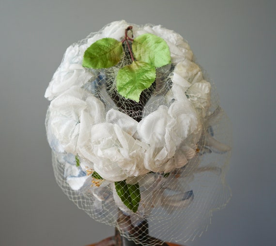 Vintage Floral Cloche hat, Vintage Hat, 1950s-60s… - image 9