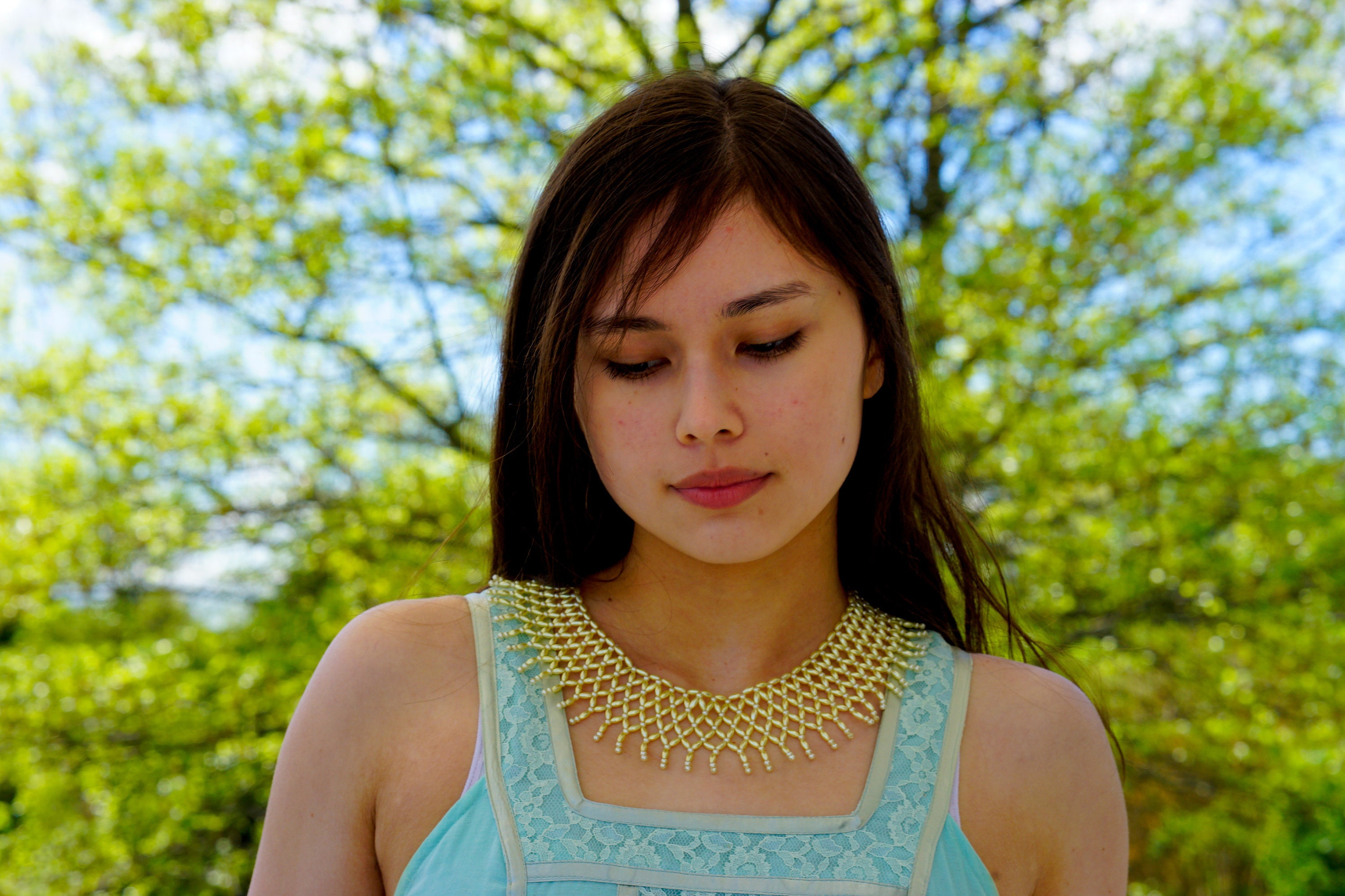 Vintage Pearl Collar/ Pearl Collar Necklace/ Bib Necklace