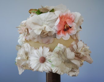 Vintage Floral Cloche Hat, Vintage Hat, 1950s-1960s Hat  display picture 1