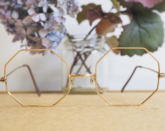 designer octagonal glasses