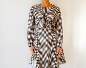 Free Shipping! Vintage Polka Dot Dress Size M, 1980s Dress, Vintage Japanese Dress, Vintage Dress, 80s Dress, Polka Dot Dress