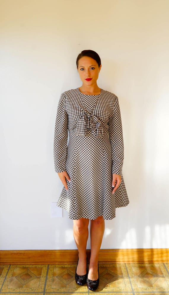 Free Shipping! Vintage Polka Dot Dress Size M, 198