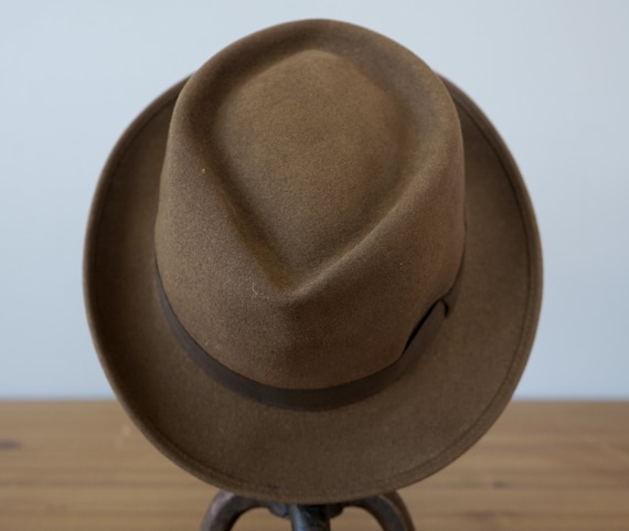 Vintage Wool Pork Pie Hat, Vintage Fedora Hat, 19… - image 7