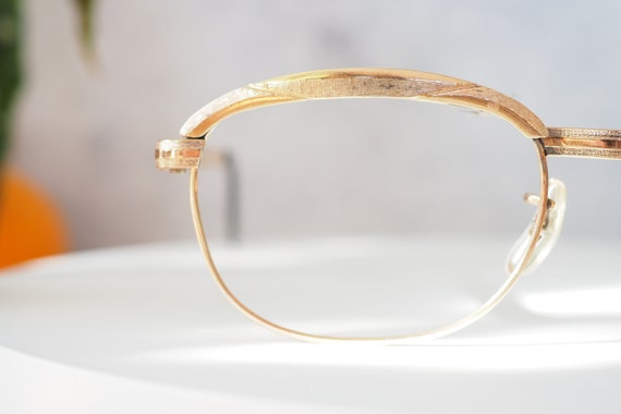Vintage Eyeglasses 1970's Gold Tone 1/20 12K Gold… - image 3