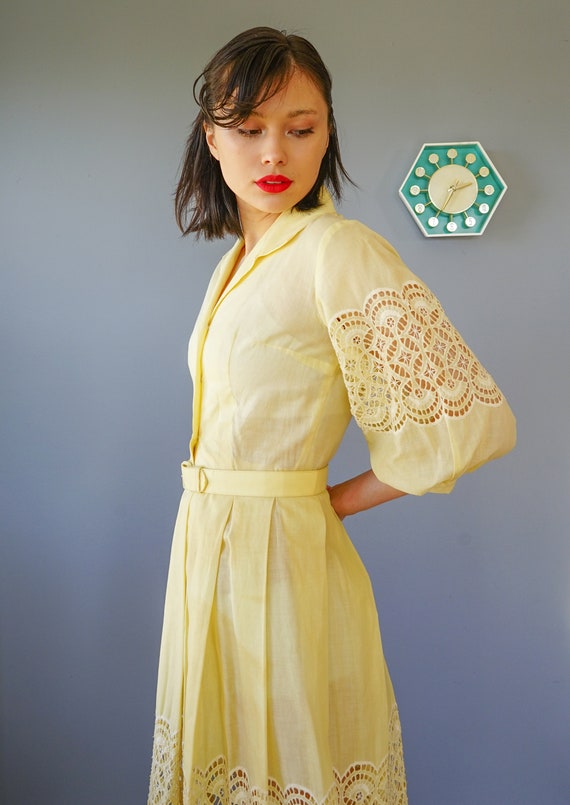 Vintage 1950s Embroidery Dress Size S, Vintage Dr… - image 7