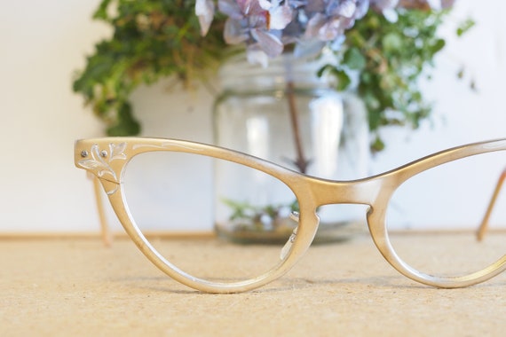 Vintage eyeglasses Cateye 1960's Cateye Made In U… - image 5