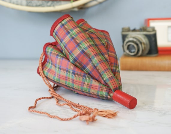 Vintage 1950s Novelty Umbrella Purse/ Reticule Wr… - image 7